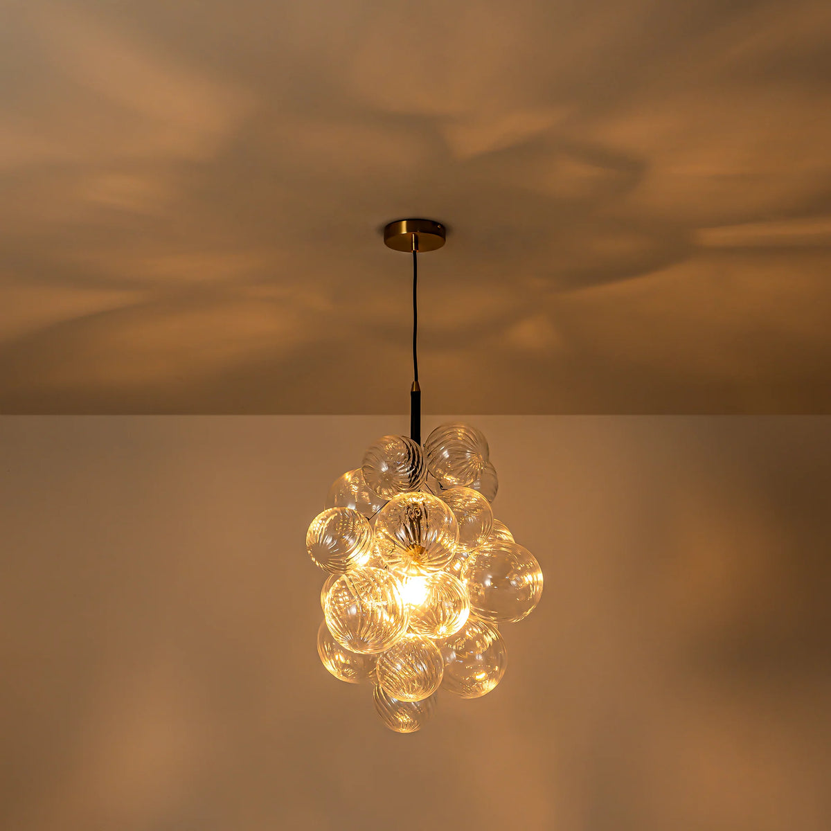 1-Light Dimmable Glass Globe Chandelier A852563