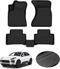Custom Fit All Weather Floor Mats 1st & 2nd Row Black Non-Slip R6210