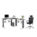 2PC Office Set with Chair and L Shape Computer Desk in Black J94971