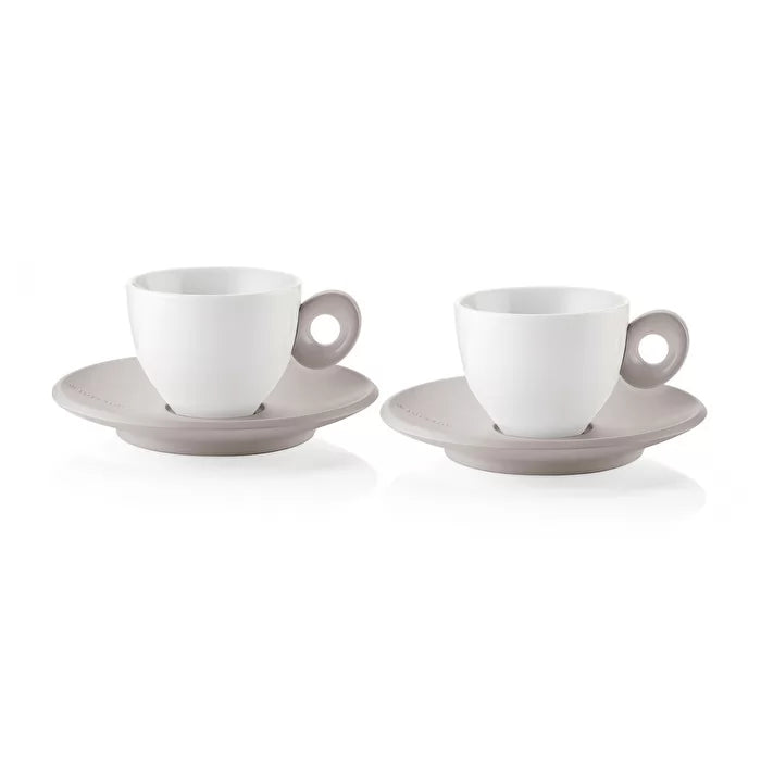 Set Of 2 Espresso Cups Taupe M791280