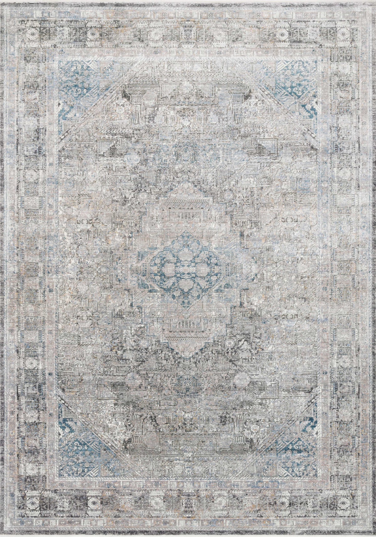 Silver Blue 9'6 x 12'6 Rug T537586