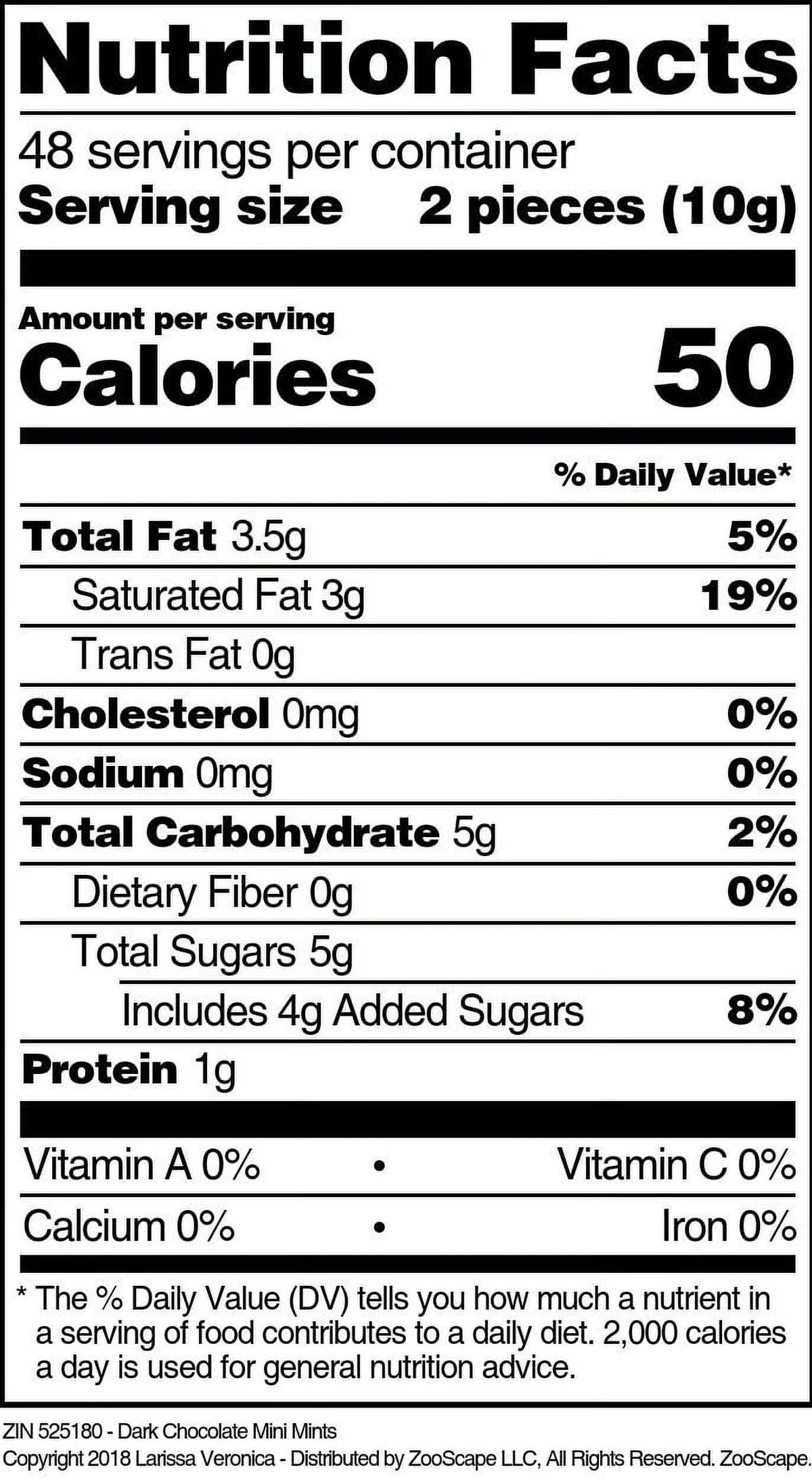 Dark Chocolate Mini Mints 8 oz 2-Pack O64853