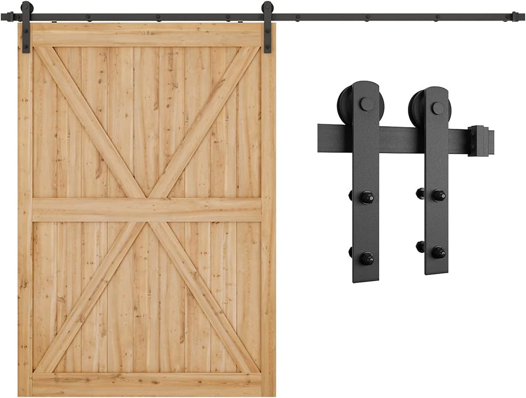 6ft Heavy Duty Sliding Barn Door Hardware Kit for 36" Wide Door Panel S68192