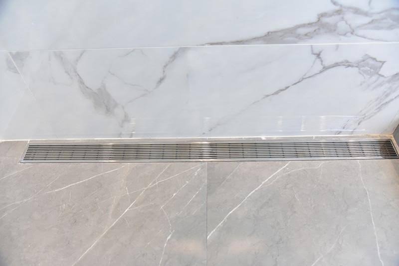 Stainless Steel Linear Shower Drain, Brushed Nickel, 16 inch/24 inch/30 inch/35 inch/39 inch/47 in R2640