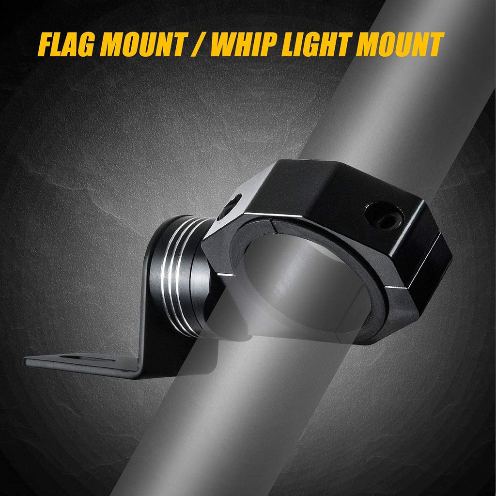 2 PCS Universal Heavy Duty Adjustable Roll Bar Flag Mount & Whip Light Mount D84391
