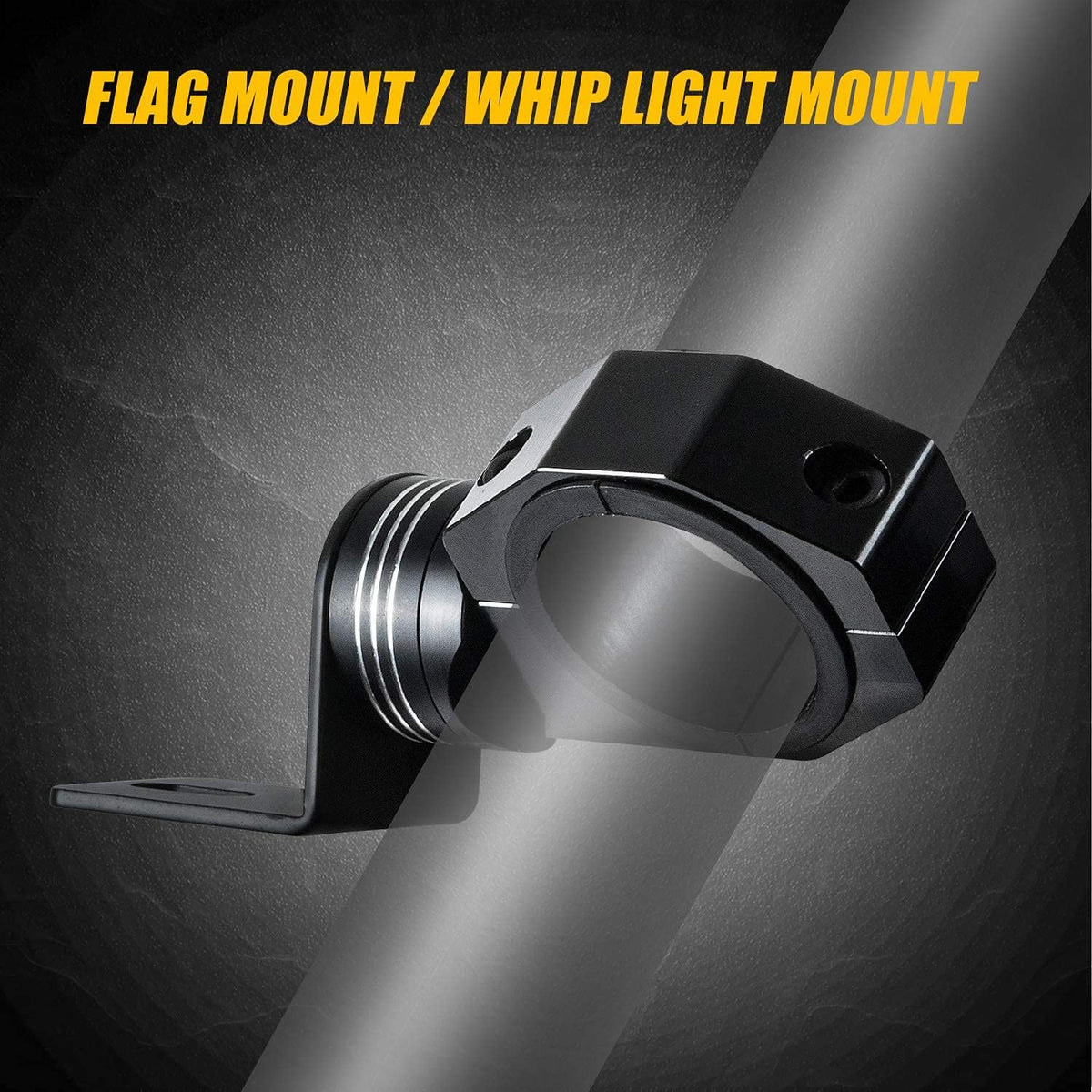 2 PCS Universal Heavy Duty Adjustable Roll Bar Flag Mount & Whip Light Mount D84391