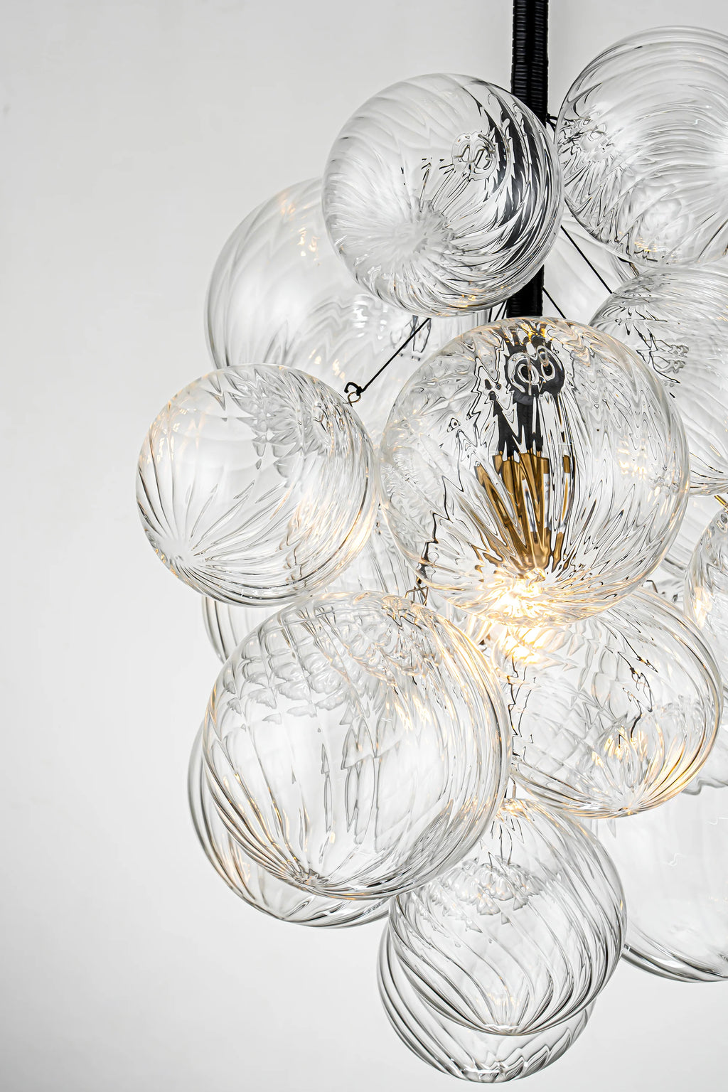 1-Light Dimmable Glass Globe Chandelier A852563