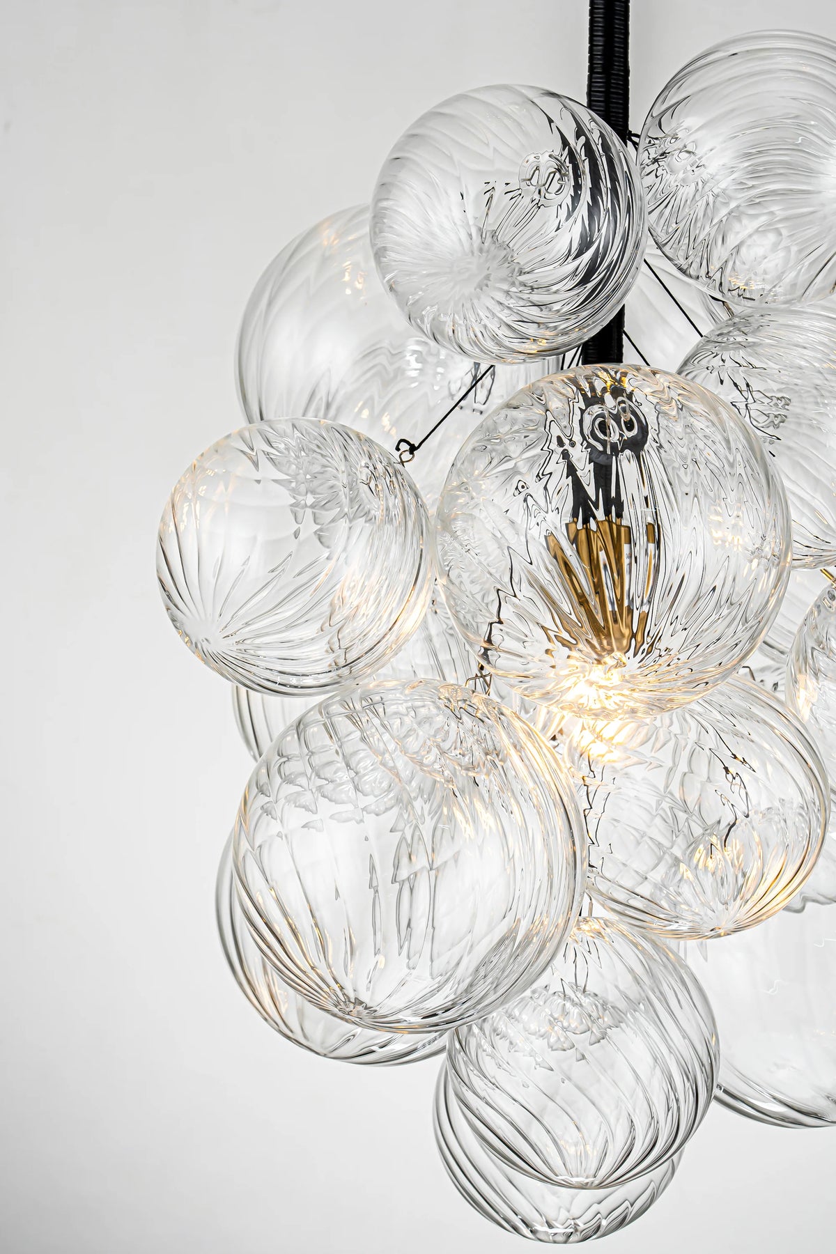1-Light Dimmable Glass Globe Chandelier A852563