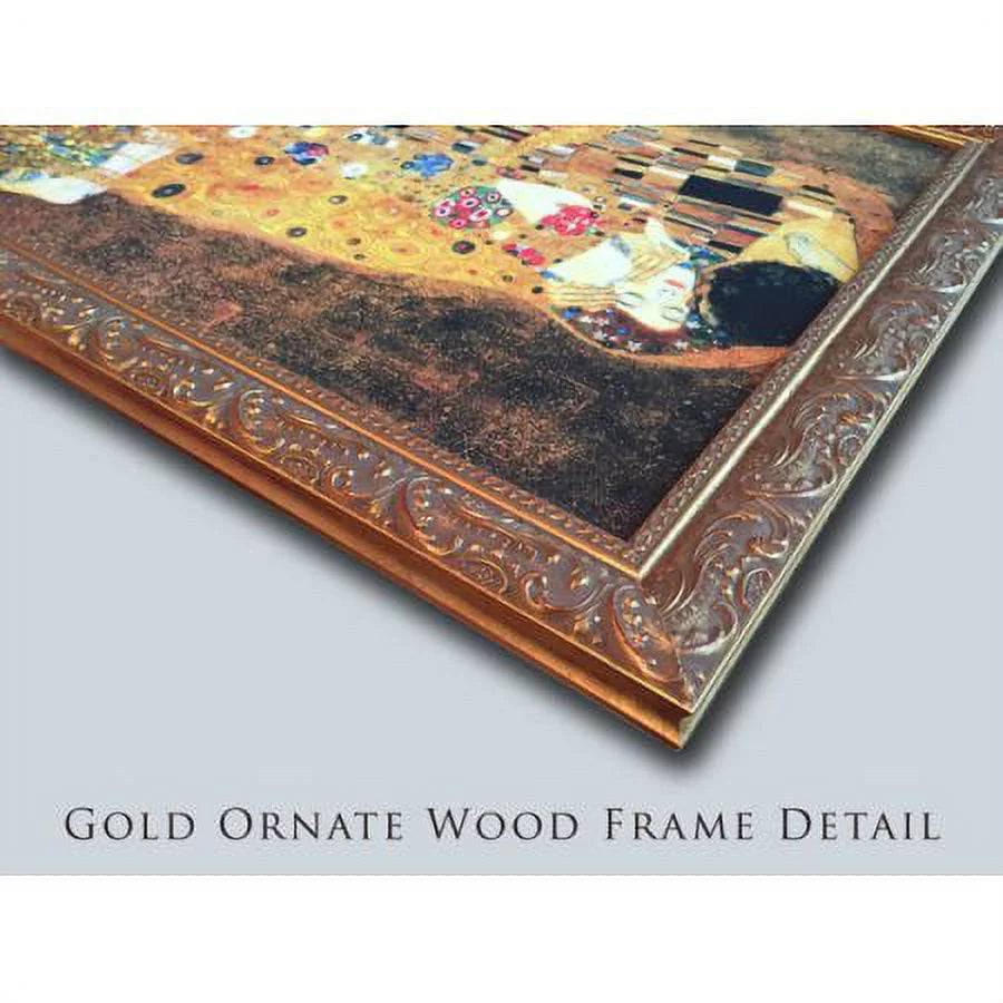 Gold Ornate Wood Frame Double Matted Art Print O8795