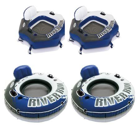 1 Person Floating Tube (2 Pack) & Inflatable Tube (2 Pack) R82183