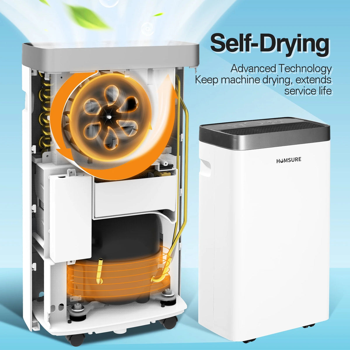 22 Pints Portable Dehumidifier with Drain Hose N697