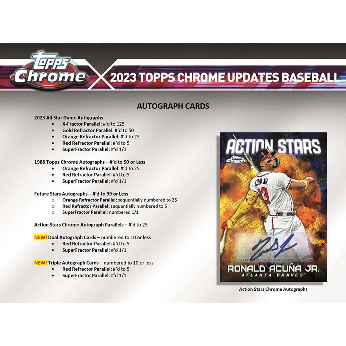 2023 Chrome Update Series Baseball Trading Card Hobby Jumbo Box B32814