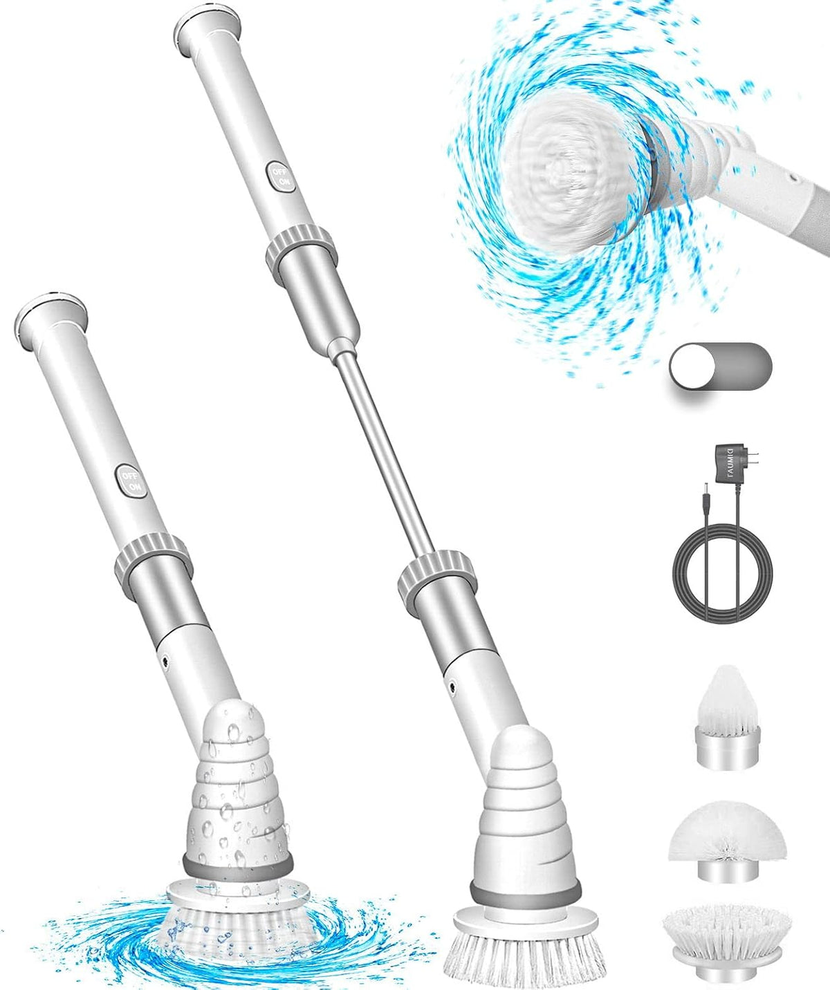 Electric Spin Scrubber, Cordless Bathroom Cleaner, Pack of 2 C827045