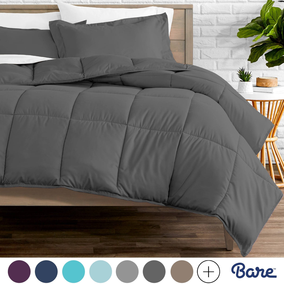 Black Oversized Down Alternative Comforter Set Q9529