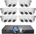 4K 16 Channel PoE Security Camera System 4TB W71802