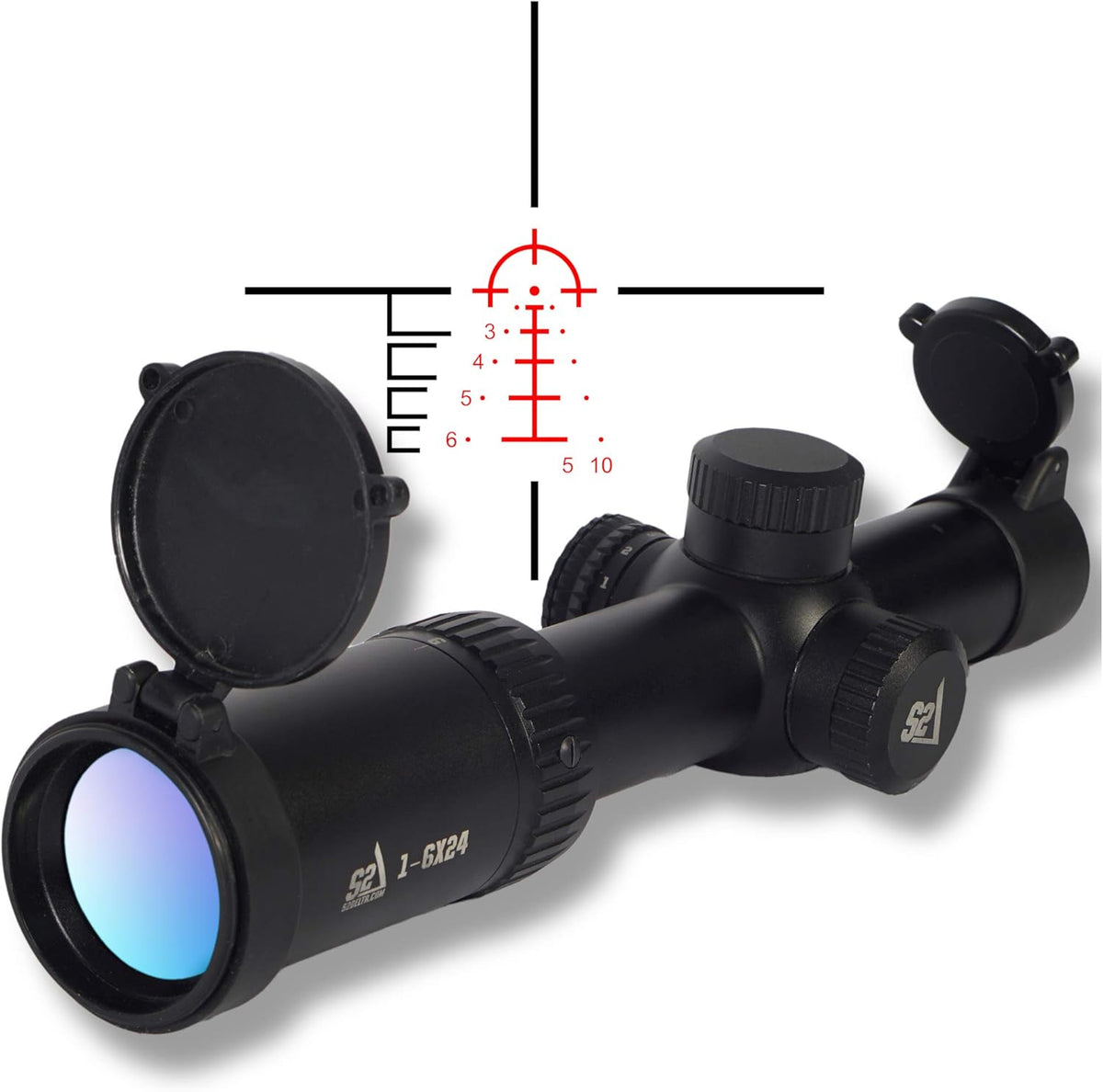 Illuminated 5.56 BDC Reticle 30mm Main Tube SFP Carbine Scope S838
