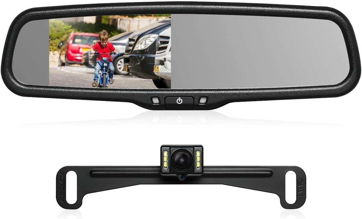 Backup Camera with Rear View Mirror Monitor, IP68 Waterproof W612078