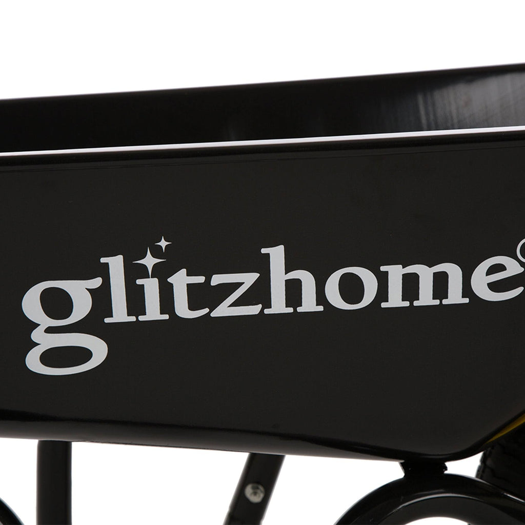 4.7 Cu. ft. Black Steel Framed Plastic Garden Wheelbarrow Utility Dump Cart O993