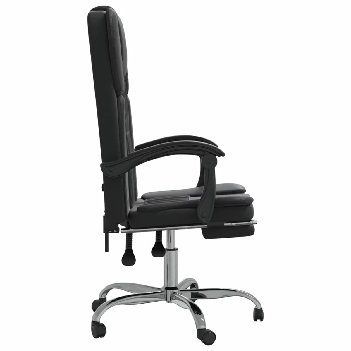 Black Faux Leather Reclining Office Chair S4032