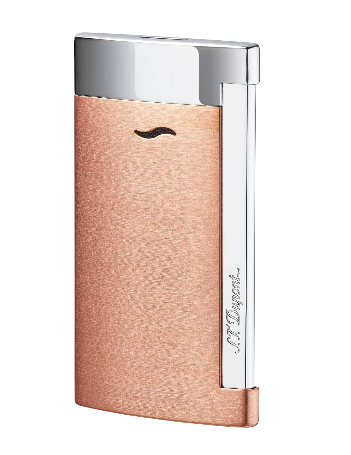 Slim 7 Single Torch Flame Lighter - Brushed Copper & Chrome A4882