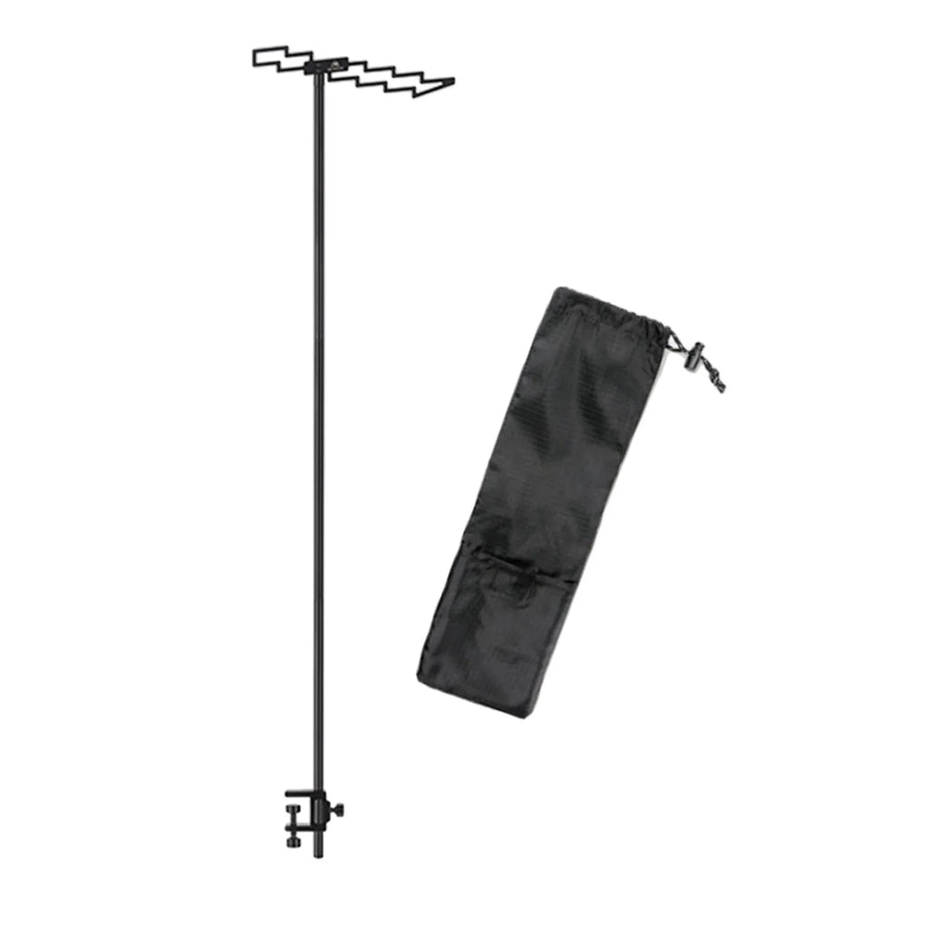 Compact Camping Lantern Stand Holder Table Clamp Tent Hook Foldable Outdoor Lamp Pole Post A974394