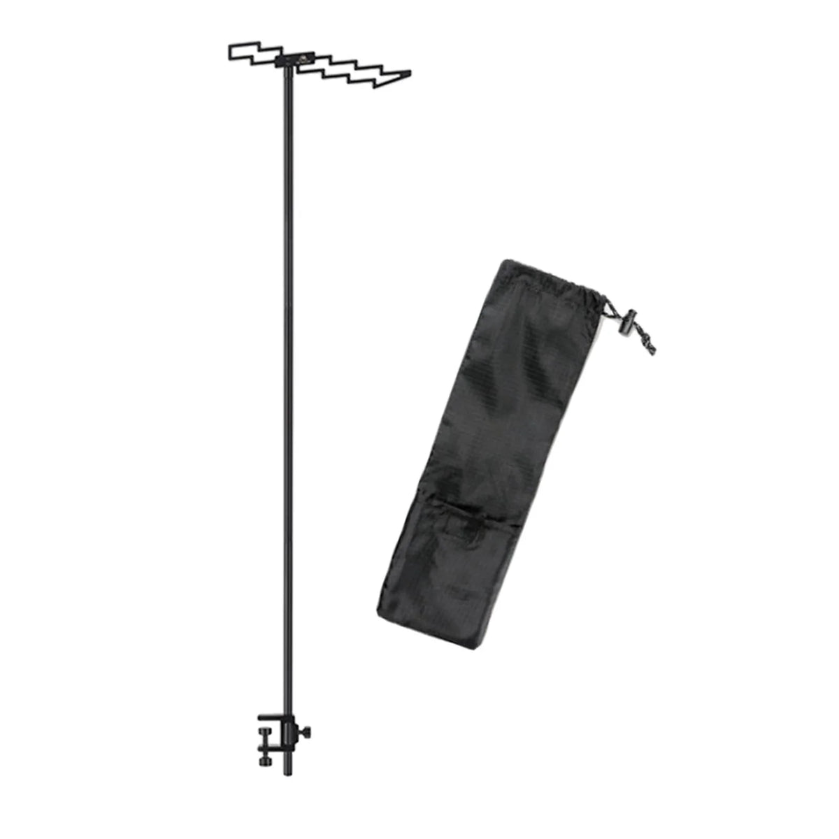 Compact Camping Lantern Stand Holder Table Clamp Tent Hook Foldable Outdoor Lamp Pole Post A974394