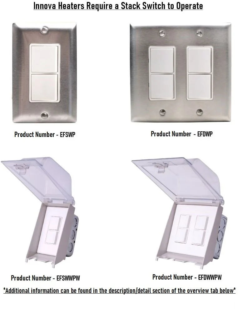 4000 Watt Electric Infrared Dual Element Wall Mount Heater L774
