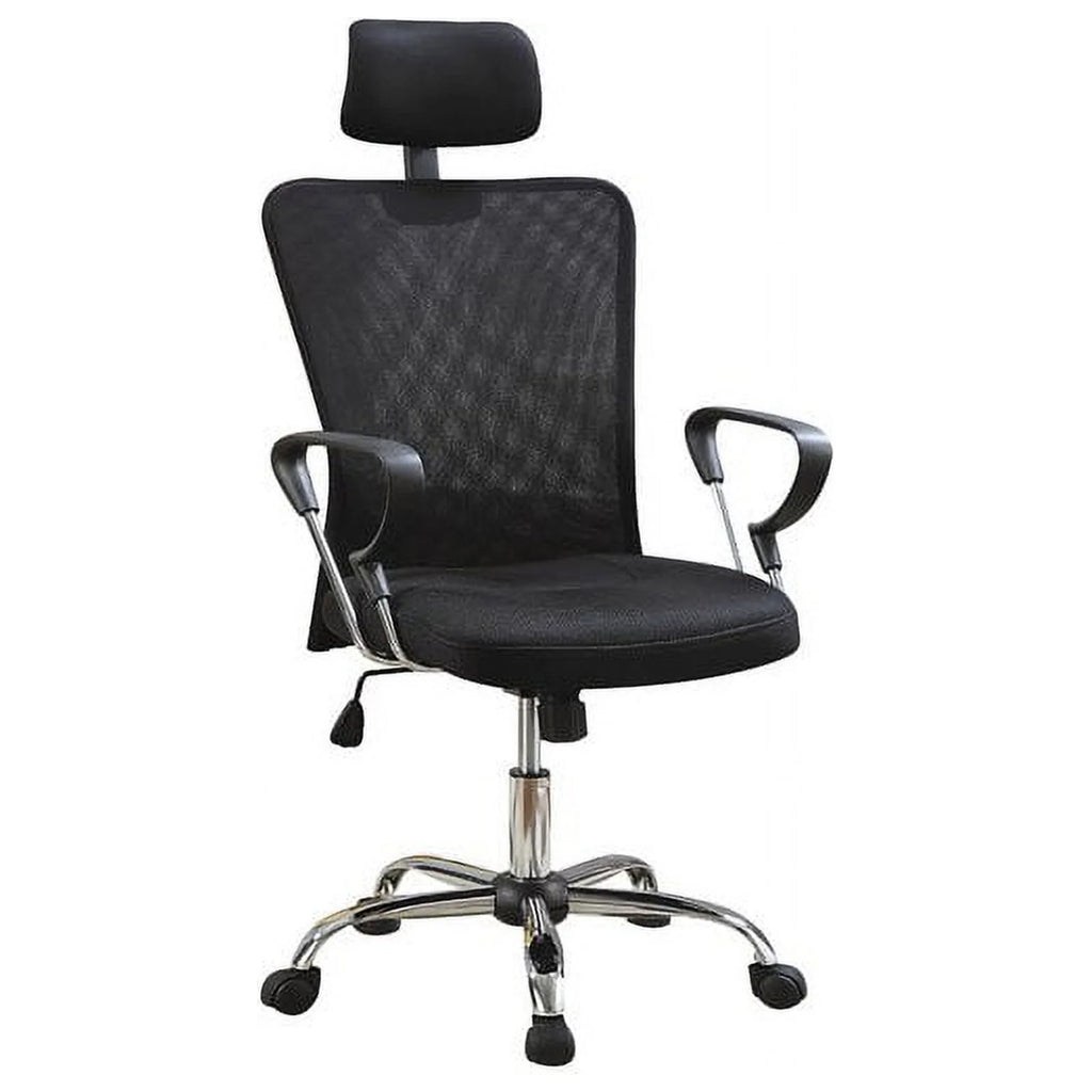 2PC Office Set with Chair and L Shape Computer Desk in Black J94971