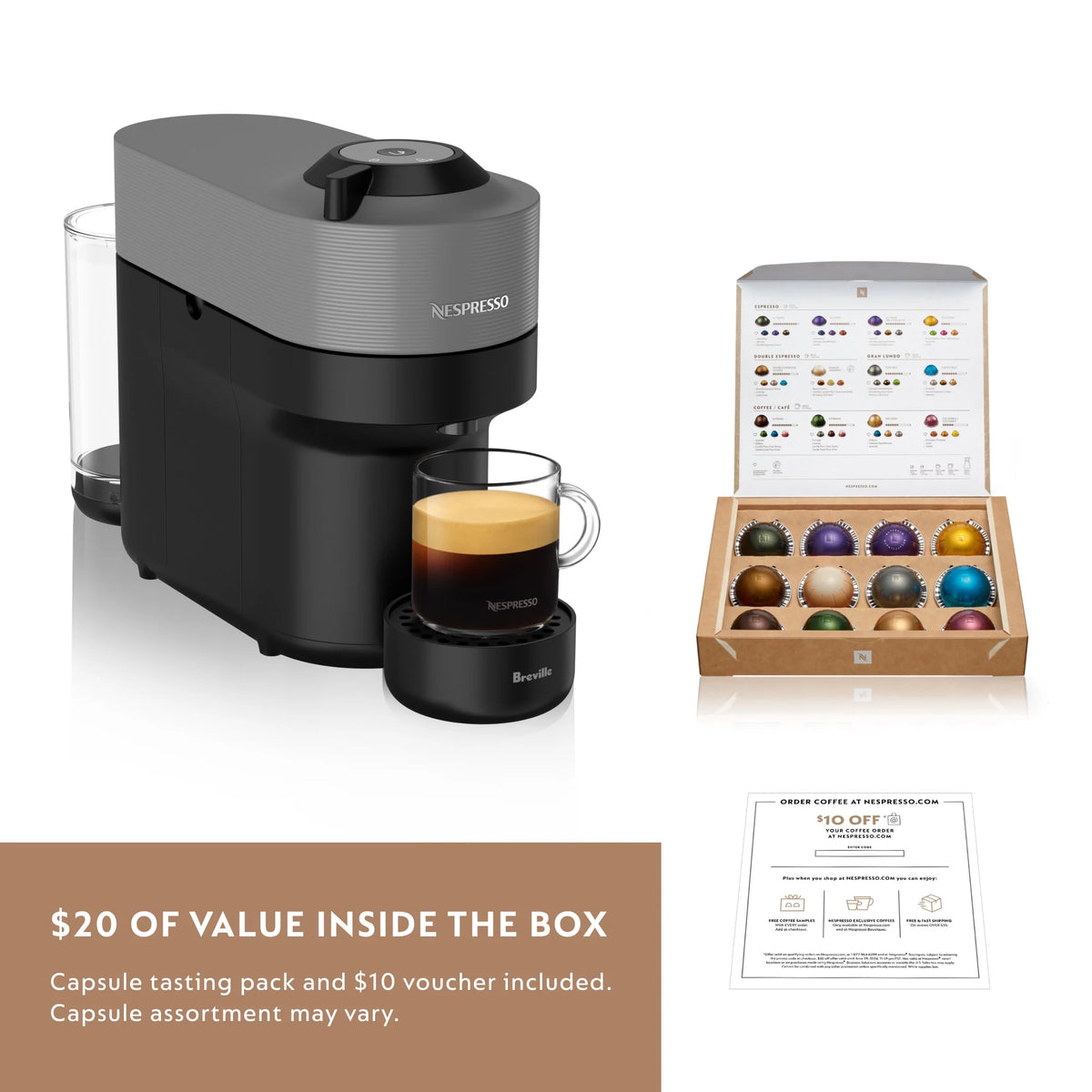 Dark Gray Coffee and Espresso Maker Z974782