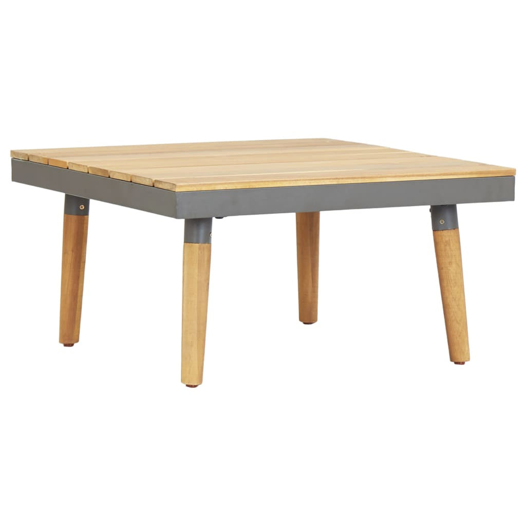 8-Seater Cushioned Acacia Wood Patio Lounge Set with 2 Coffee Table L16783