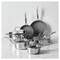10 Pc Stainless Steel Ceramic Non-Stick Cookware Set K4261