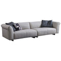 Light Gray 2-Piece Leather & Metal Sofa N56155