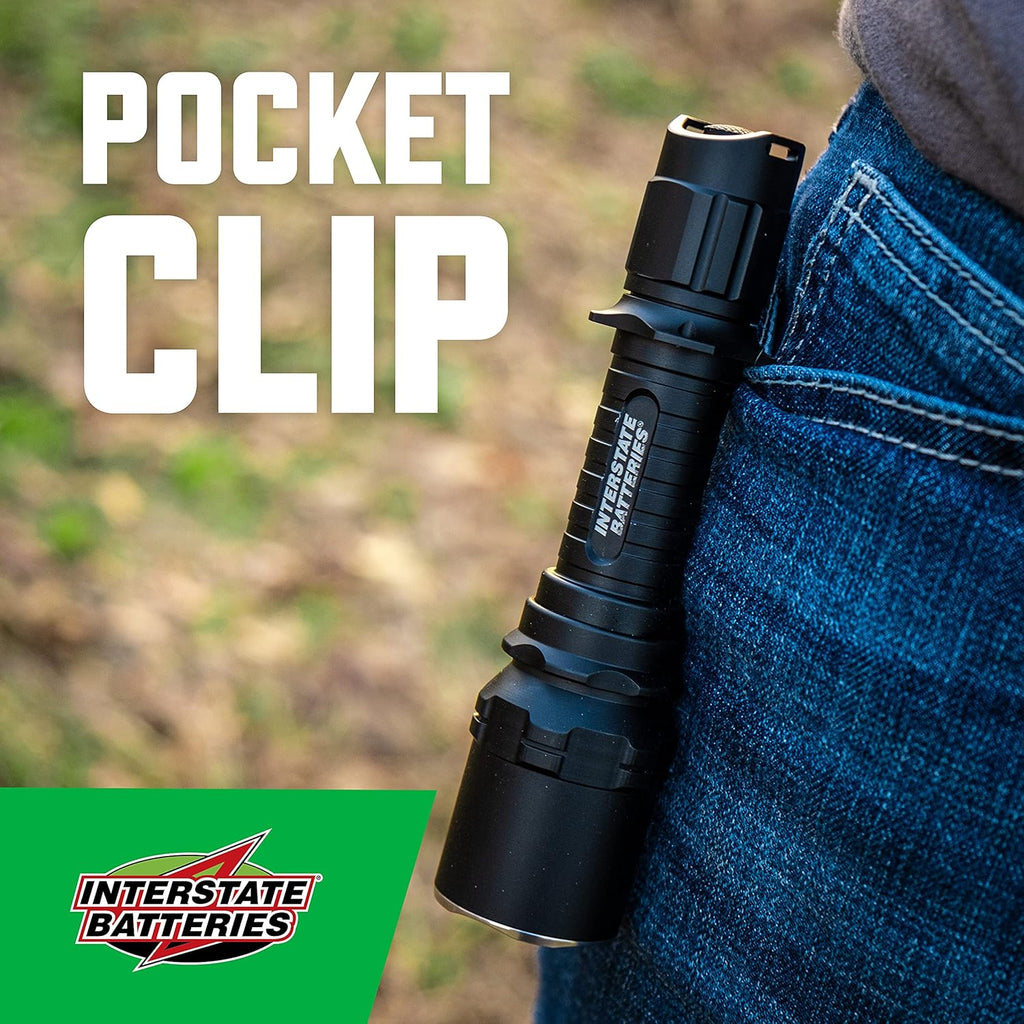 Rechargeable Flashlight with Pocket Clip and USB Charger M954863