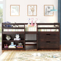 Twin Loft Bed with Desk and Cabinet C51982
