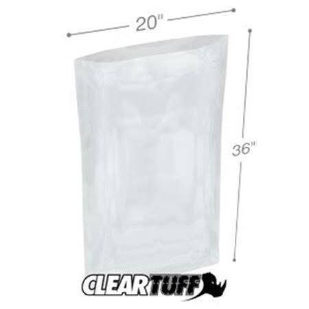 Clear Poly Bags 20 x 36 in. 0.002 Gauge Case of 250 W693