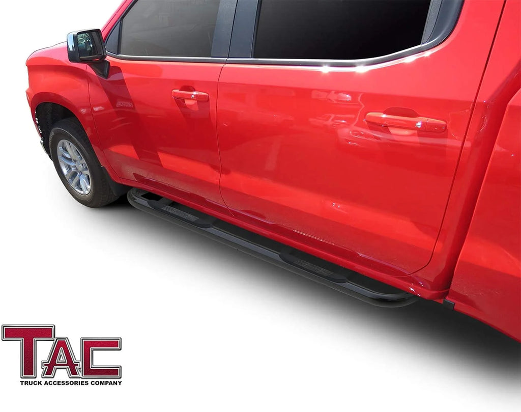 Black 3" Tube Side Bars Running Boards for Chevy Silverado GMC Sierra Crew Cab Pickup Truck U890952