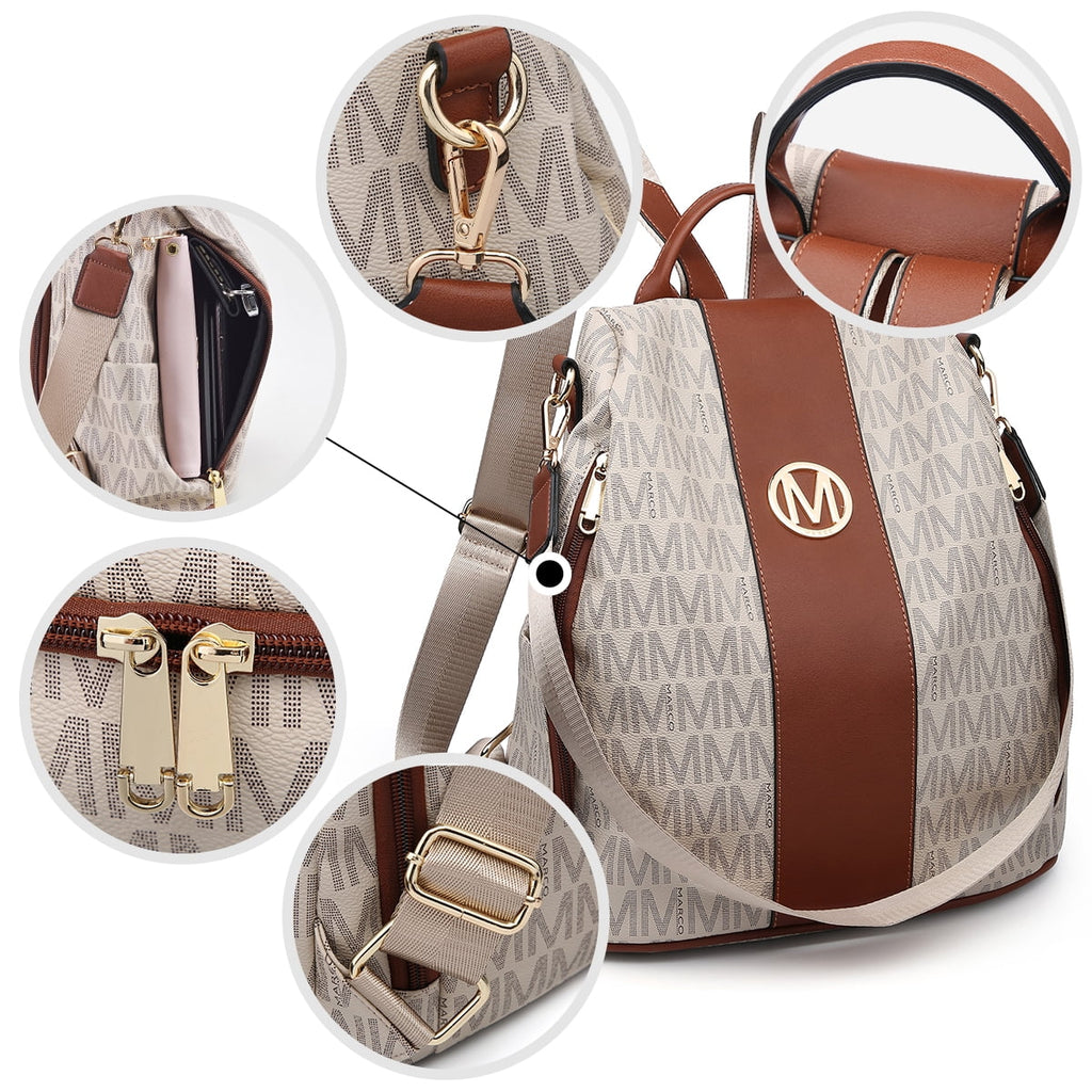 Anti-Theft Travel Backpack and Purse Wallet Set 2pcs P2683