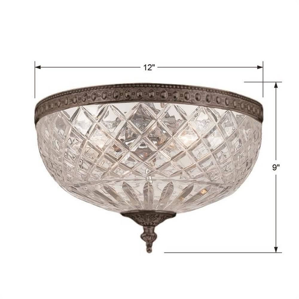 Polished Chrome 2 Light Ceiling Mount V110617
