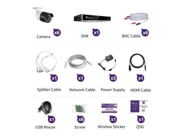 1080p HD 8CH DVR Security Camera System with 2TB Hard Drive I553678