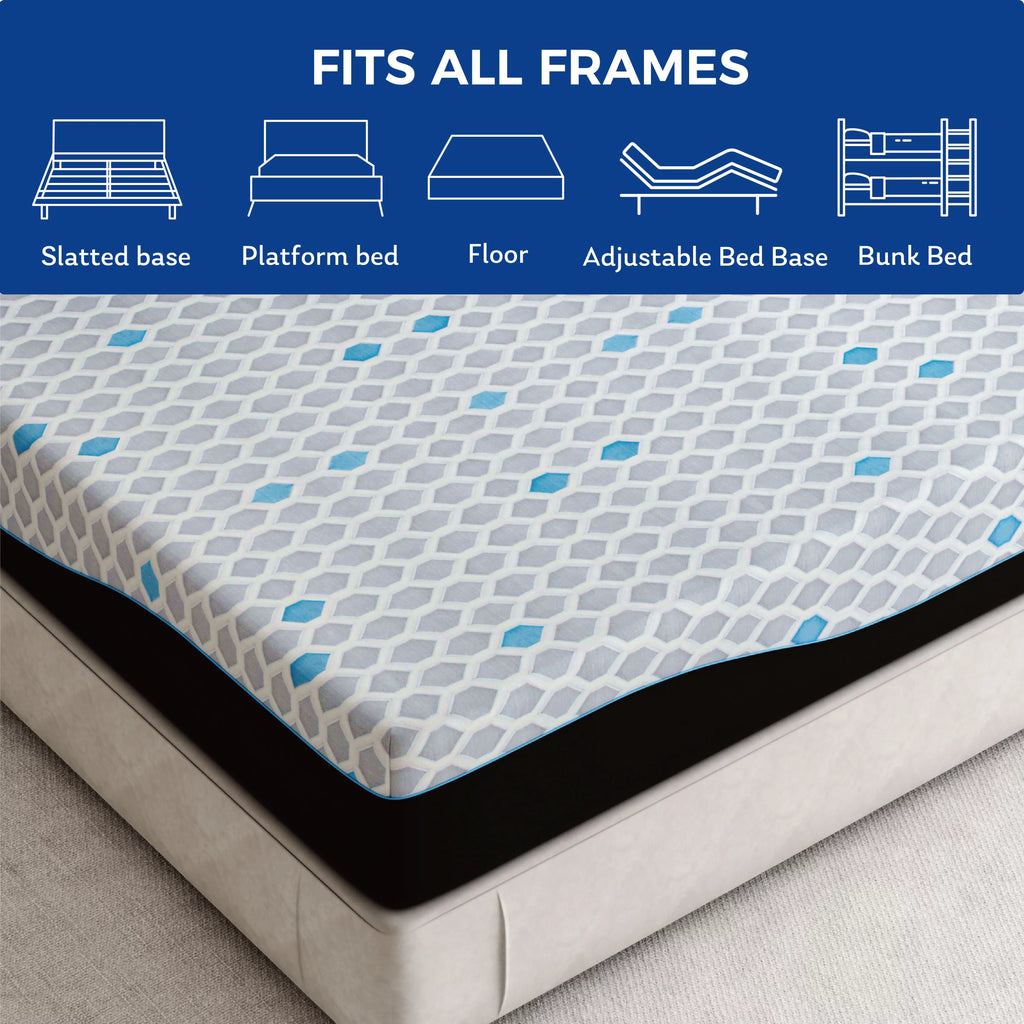 Charcoal 10 inch Gel Memory Foam Mattress Z246