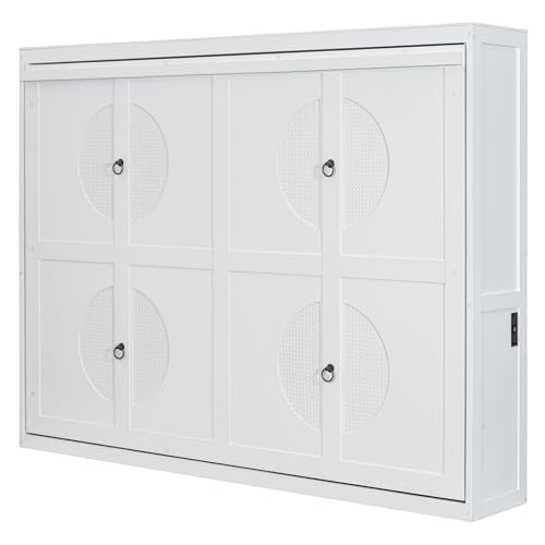 Gray Queen Size Murphy Bed with Sofa and Cabinet Q5153
