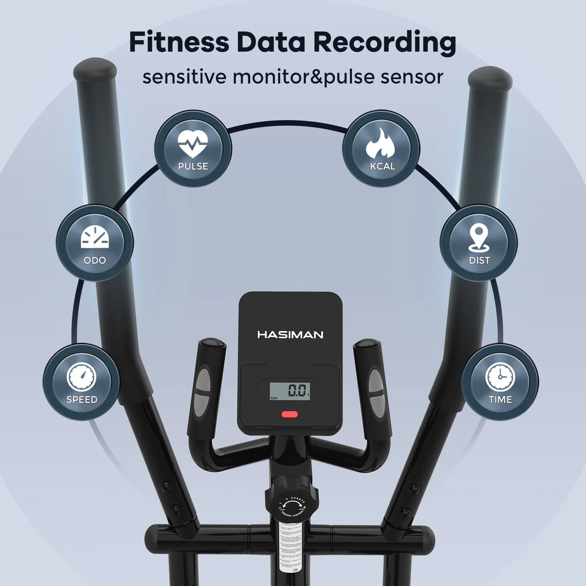 Silent Magnetic Elliptical Bike Stationary Exercise Machine D370037