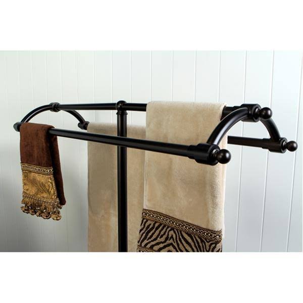 Vintage Satin Nickel Pedestal Towel Rack P5199