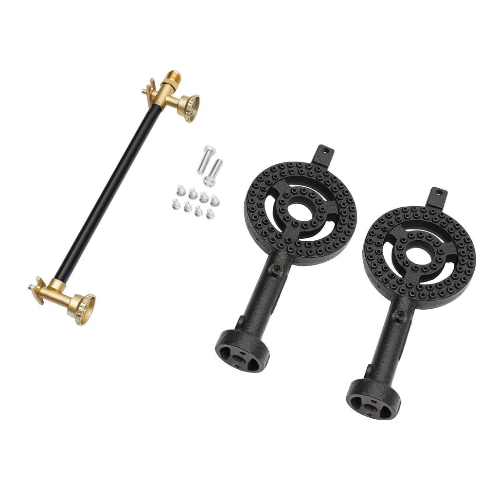Double Propane Gas Burner Stove with Regulator Hose D287438