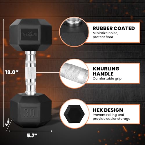Chrome Hex Dumbbells 5-50 LBS Single N28987
