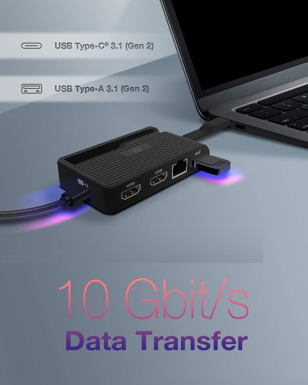 USB-C Travel Dock with 4K Video Output, 85 W Power Delivery, 6 Ports R46613