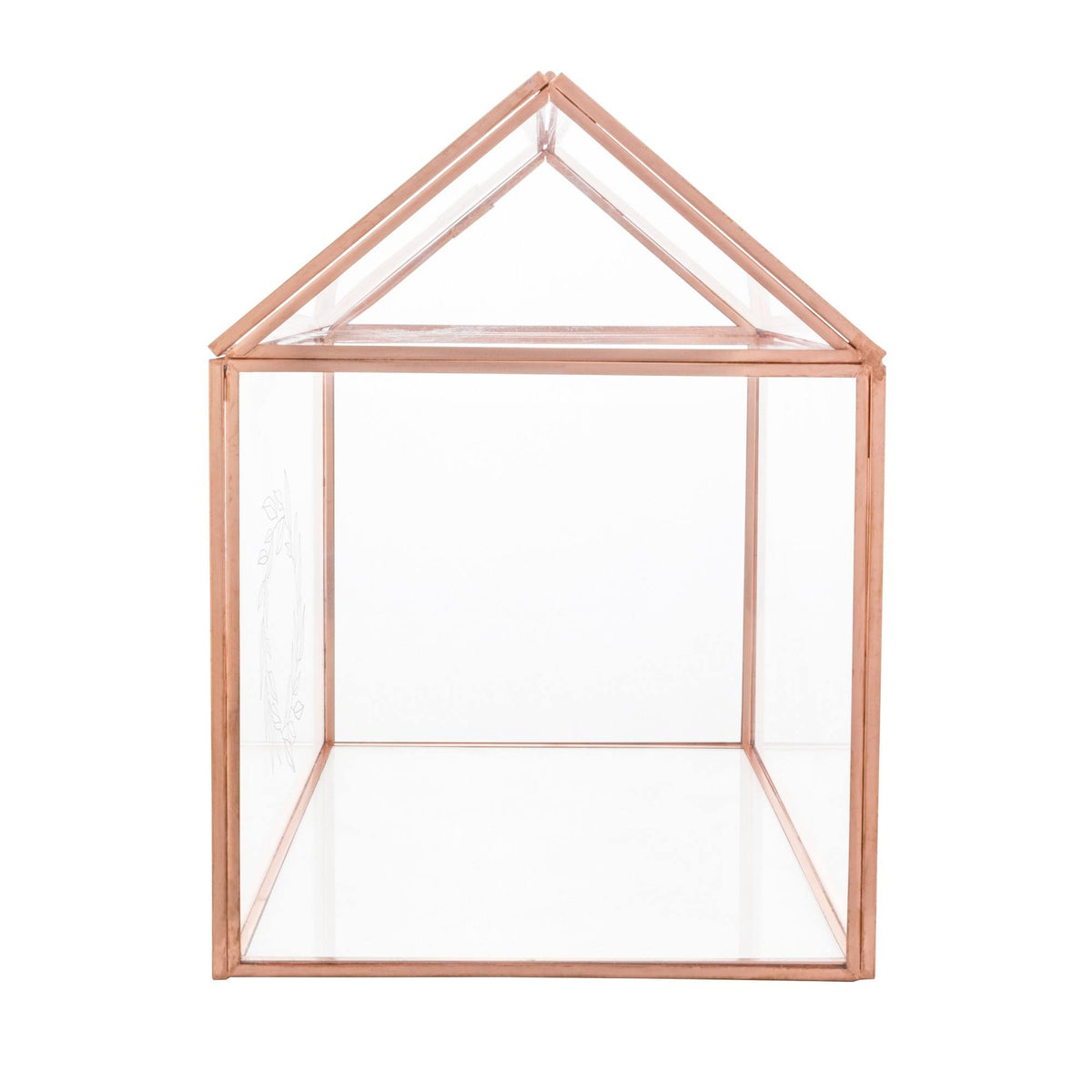 Glass Terrarium Card Holder, Rose Gold N455351
