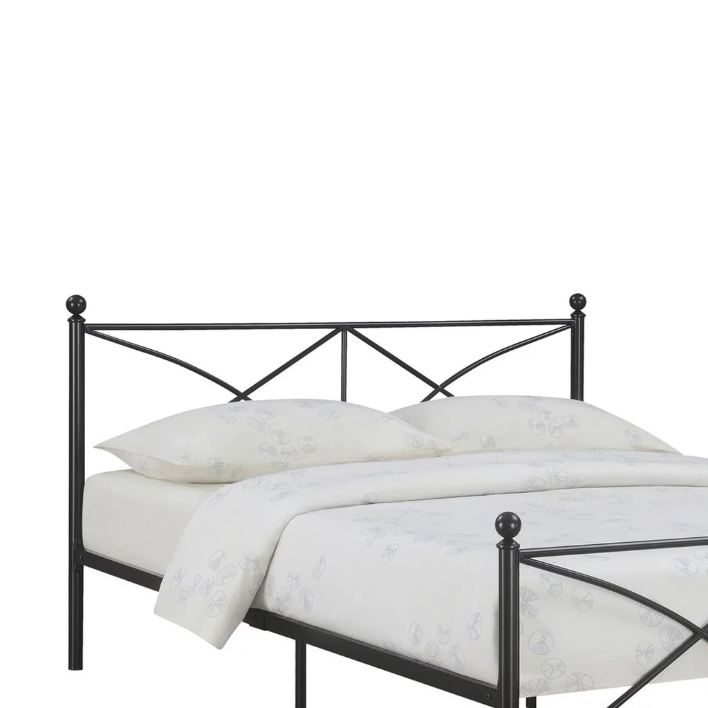 Queen Size Black Metal Bed H463445