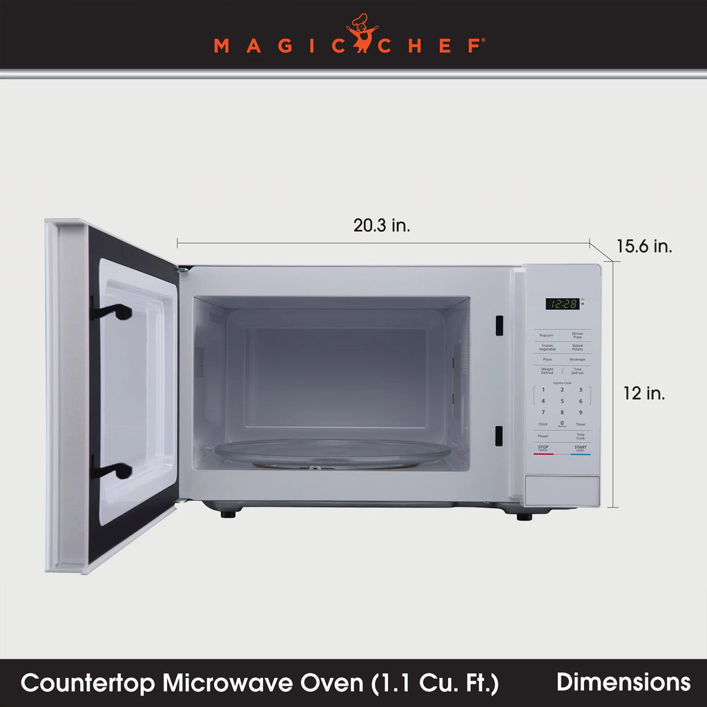 White Countertop Microwave Oven, 1,000 Watts W45691