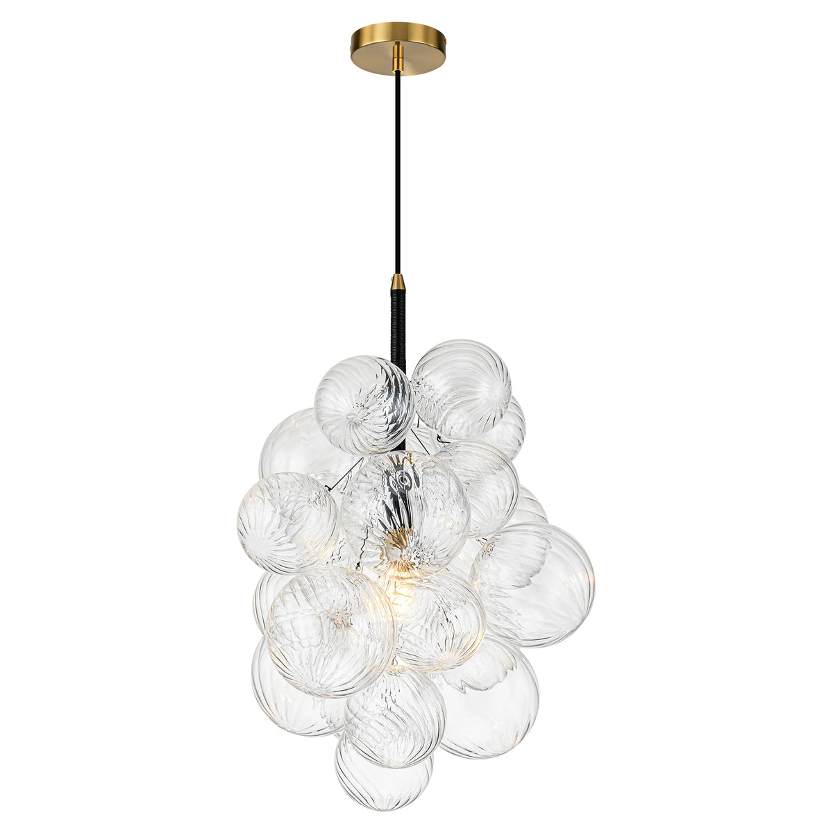 1-Light Dimmable Glass Globe Chandelier A852563